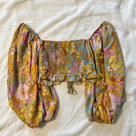 NWT Show Me Your MuMu Jenna Top in Groovy Blooms - Picture 4 of 5